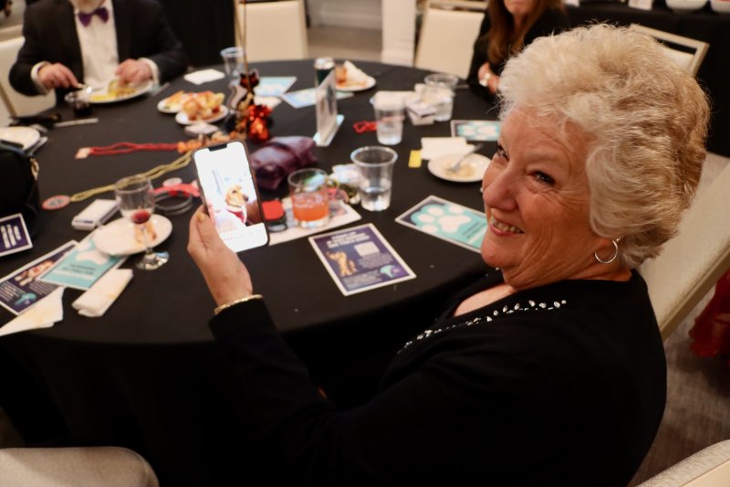 Pamela Carr of Millsboro proudly shows off her rescue dog.